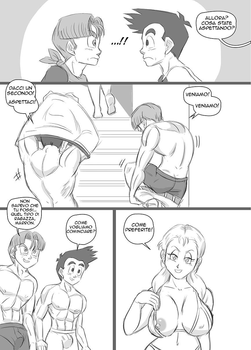 Chase After Me: Goten x Marron x Trunks - Page 9 - HentaiRox